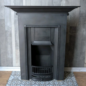 Beautiful Original Square Canopy Complete Victorian Fireplace