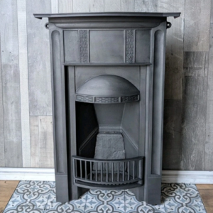 Original Dome Canopy Complete Victorian Cast Iron Fireplace