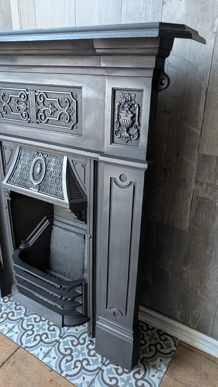 Stunning Complete Victorian Living Room Cast Iron Fireplace - Image 9