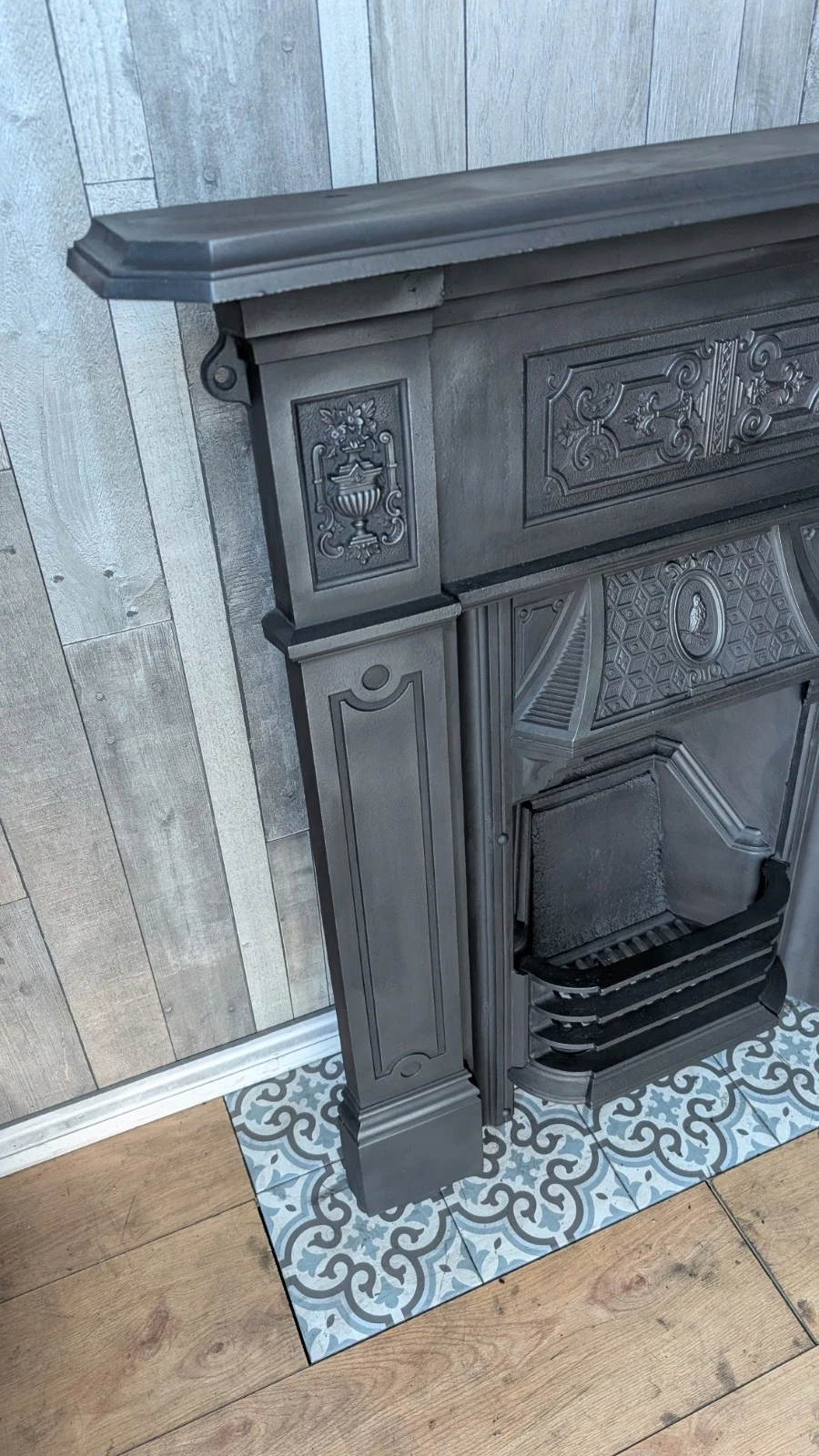 Stunning Complete Victorian Living Room Cast Iron Fireplace - Image 8