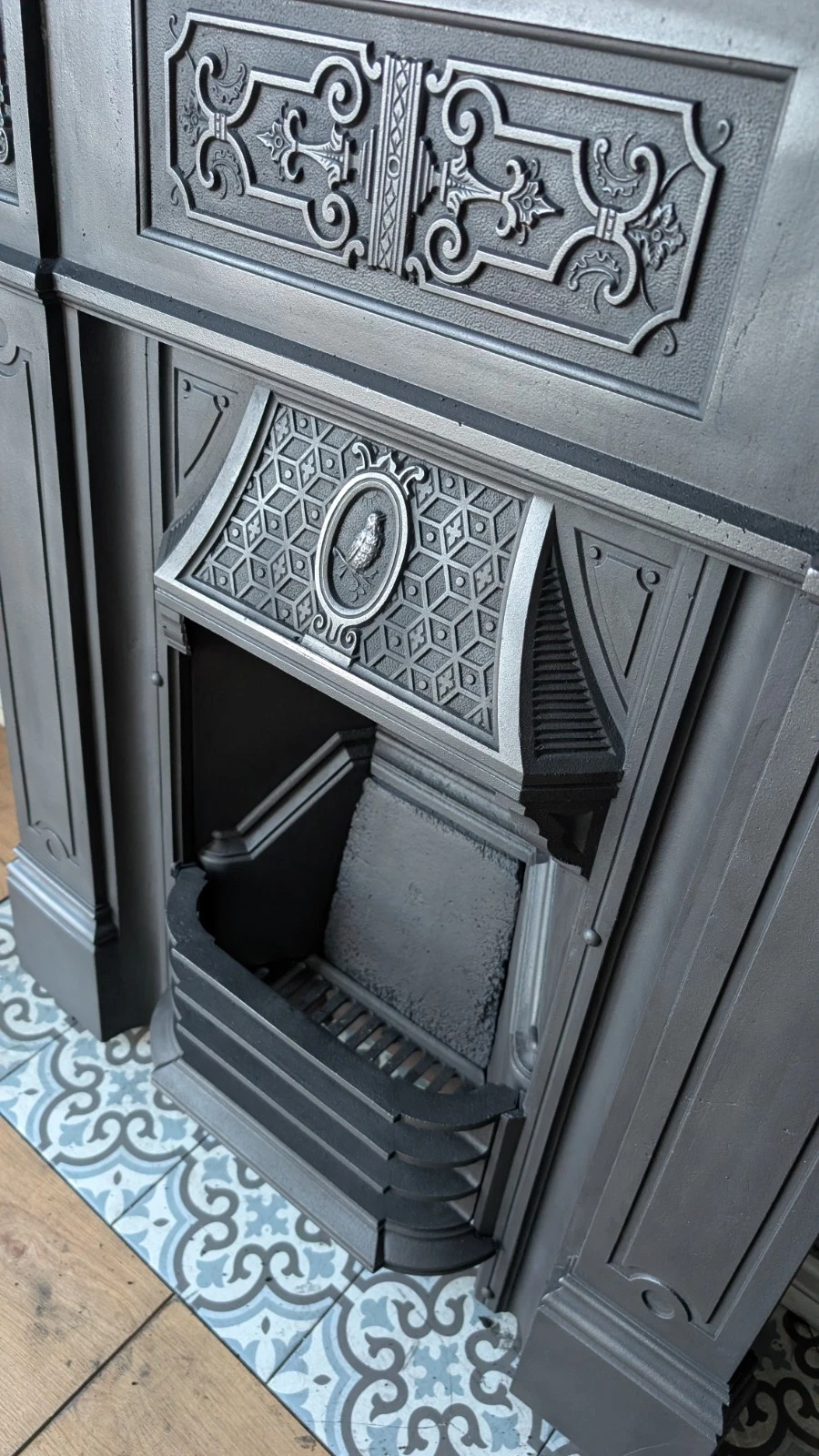 Stunning Complete Victorian Living Room Cast Iron Fireplace - Image 5