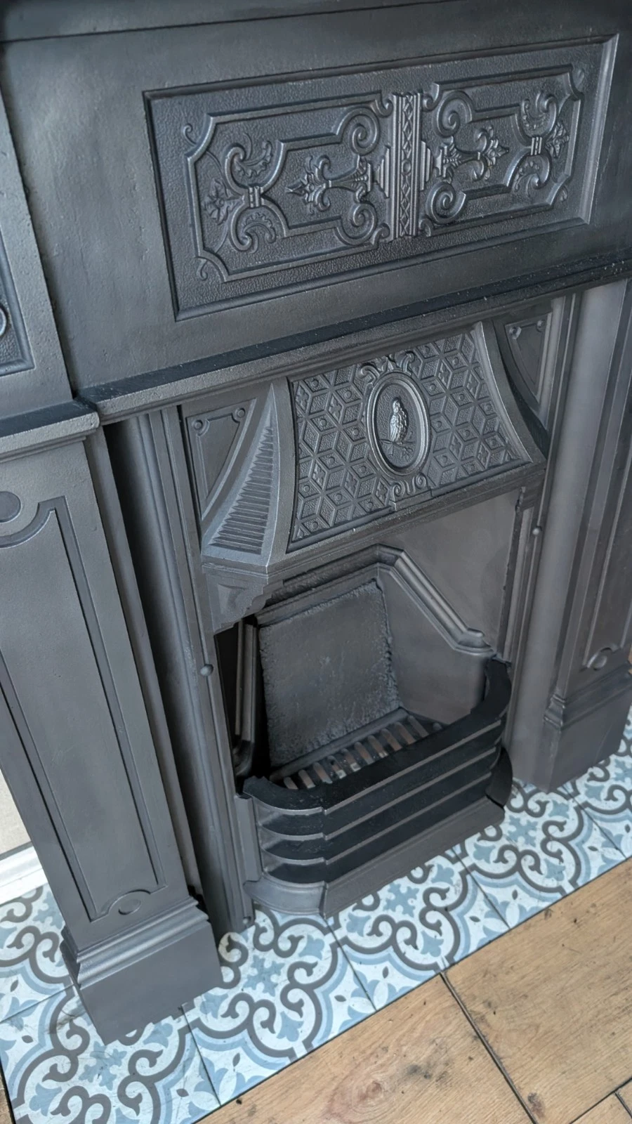 Stunning Complete Victorian Living Room Cast Iron Fireplace - Image 4