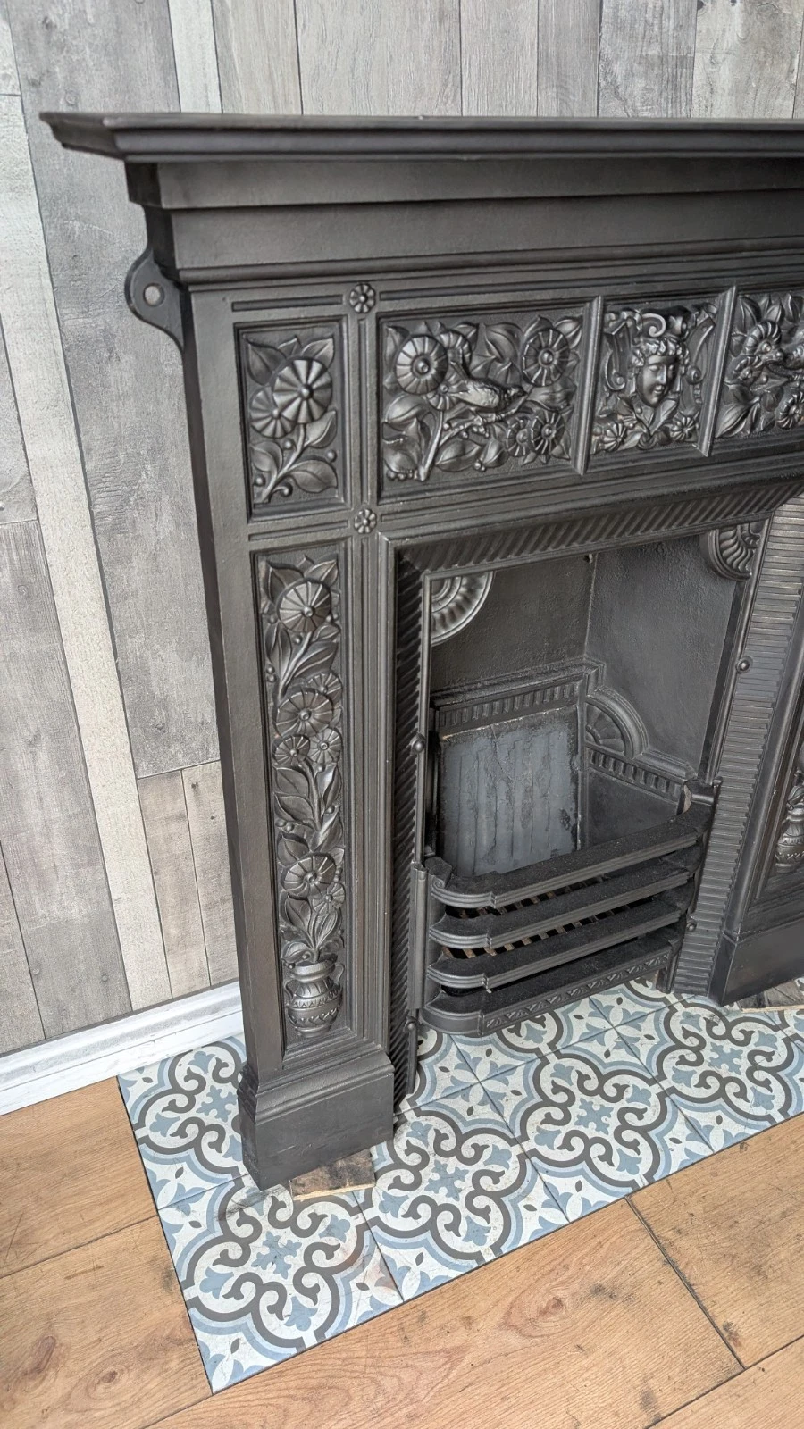 William Morris Cast Iron Fireplace Surround Arts & Crafts c1880 - Image 9