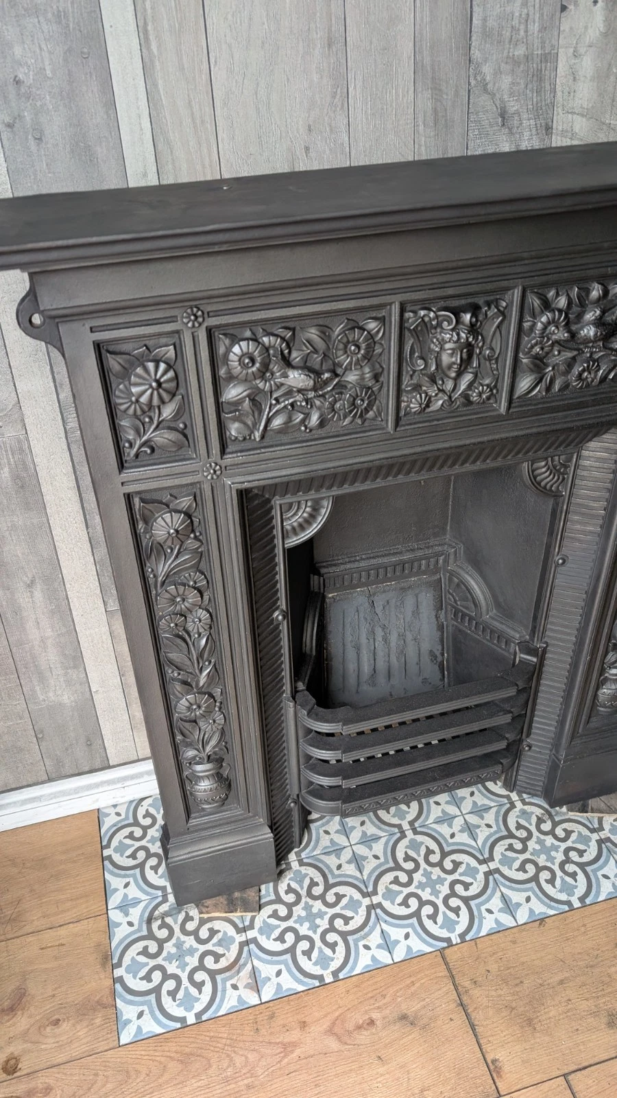 William Morris Cast Iron Fireplace Surround Arts & Crafts c1880 - Image 8