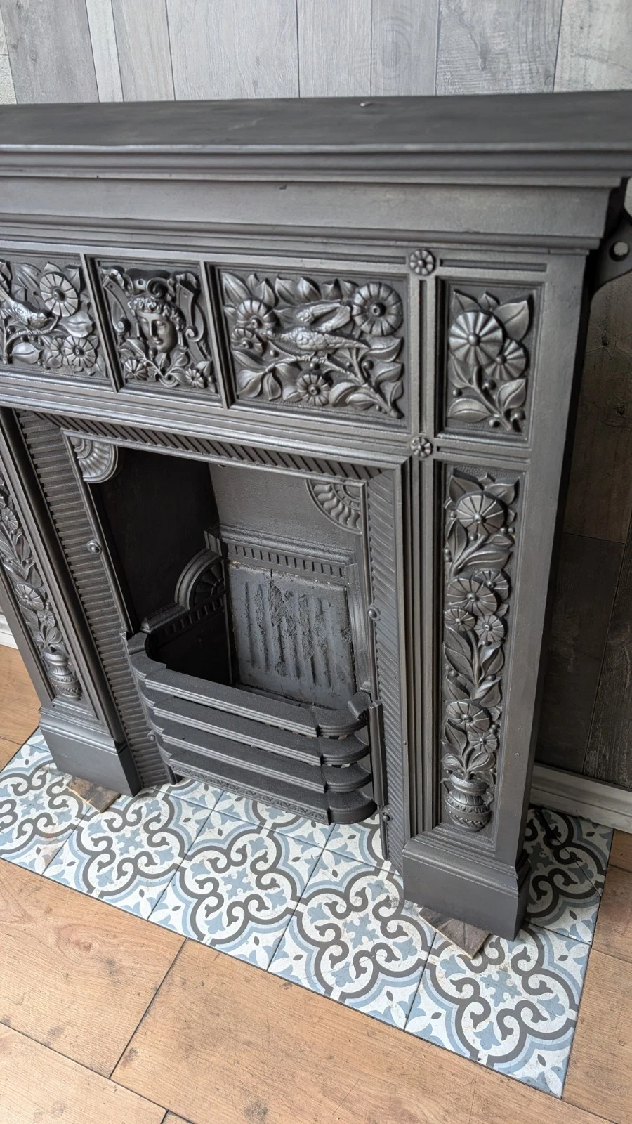 William Morris Cast Iron Fireplace Surround Arts & Crafts c1880 - Image 6