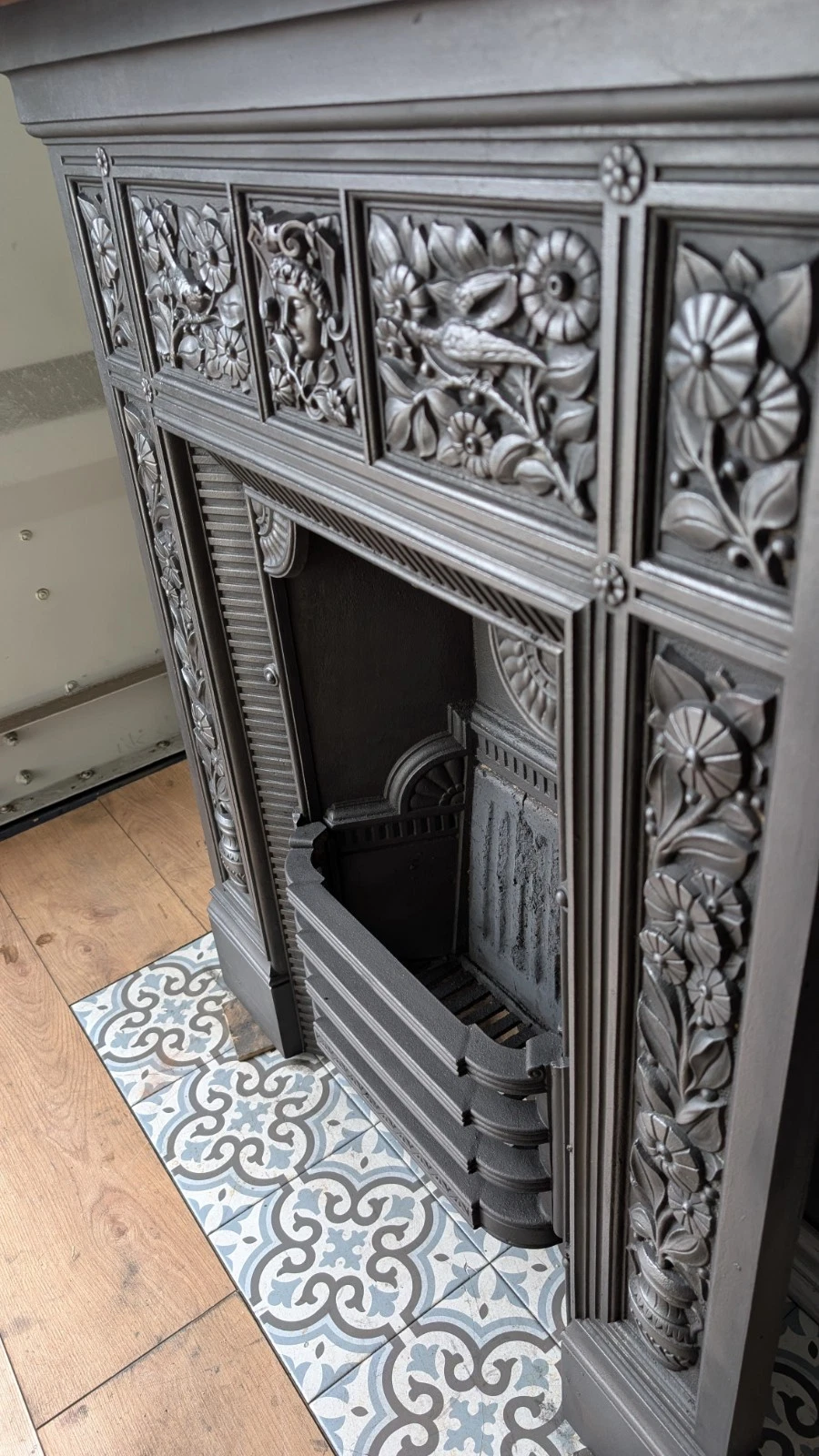 William Morris Cast Iron Fireplace Surround Arts & Crafts c1880 - Image 5